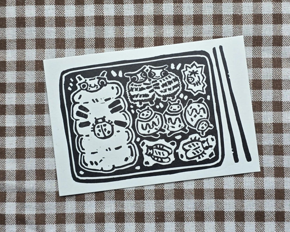 Bug Bento Lino Print